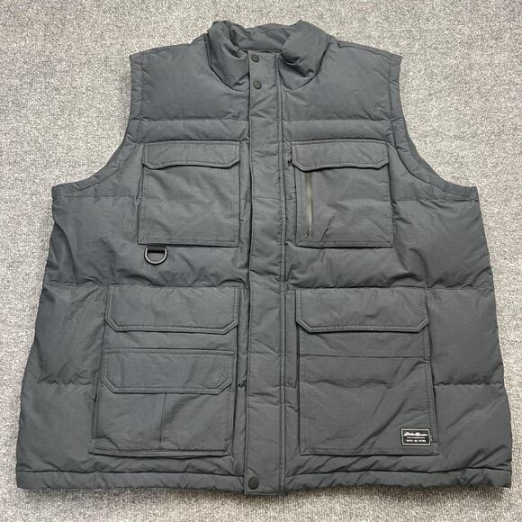 Eddie Bauer Other - Eddie Bauer Vest Mens 2XL Puffer Utility Multi Pocket Zip Snap Outdoor
